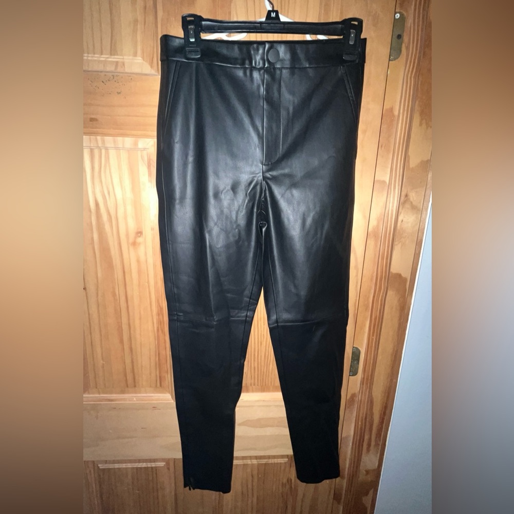 women’s ZARA leather pants size medium